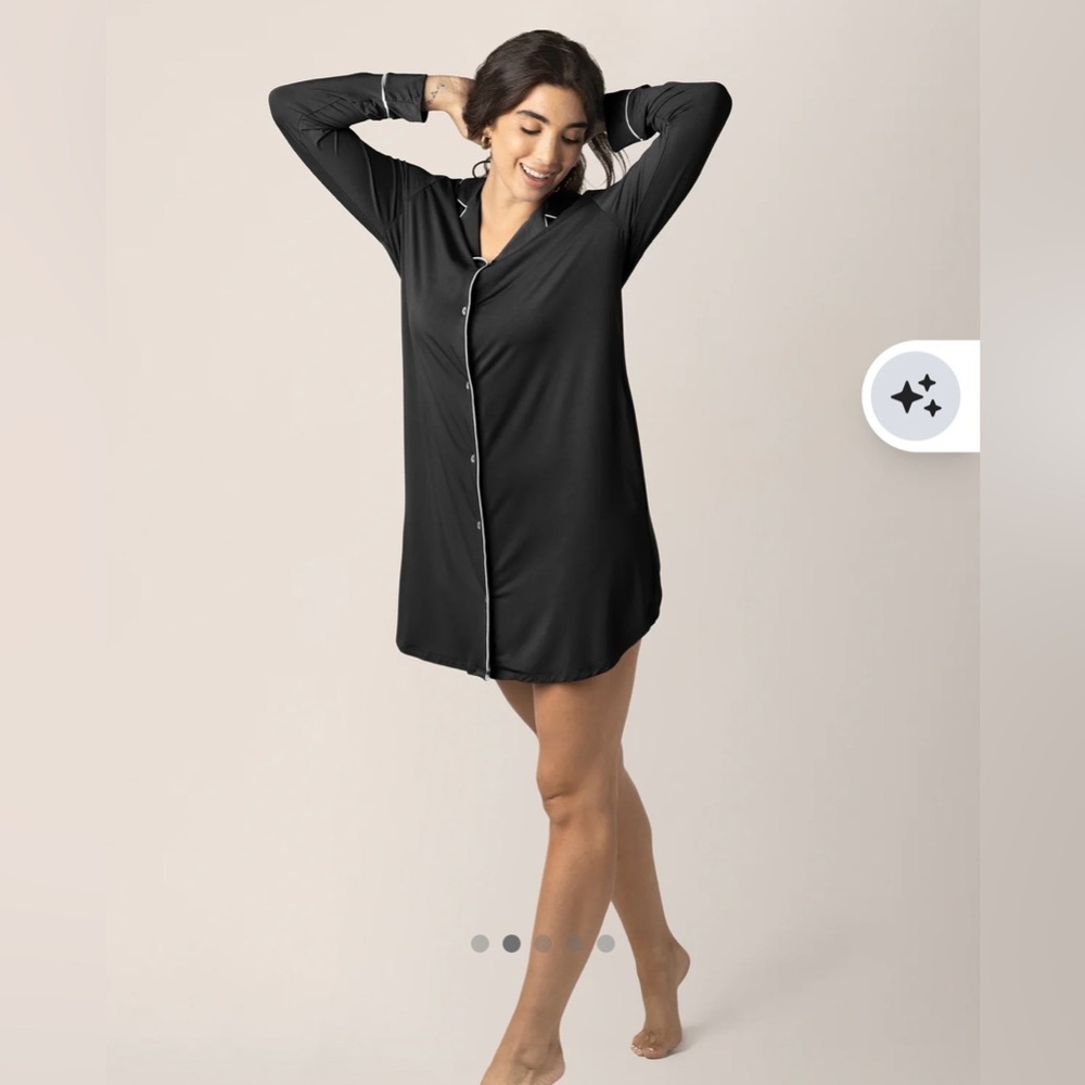 Kindred Bravely Clea Bamboo Long Sleeve Sleep Shirt size Large - Picture 2 of 7